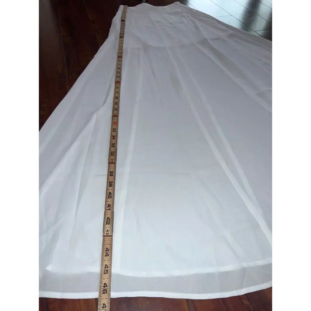 Show Me Your Mumu White Flowy Maxi Skirt XXS High Rise Bridal Vacation